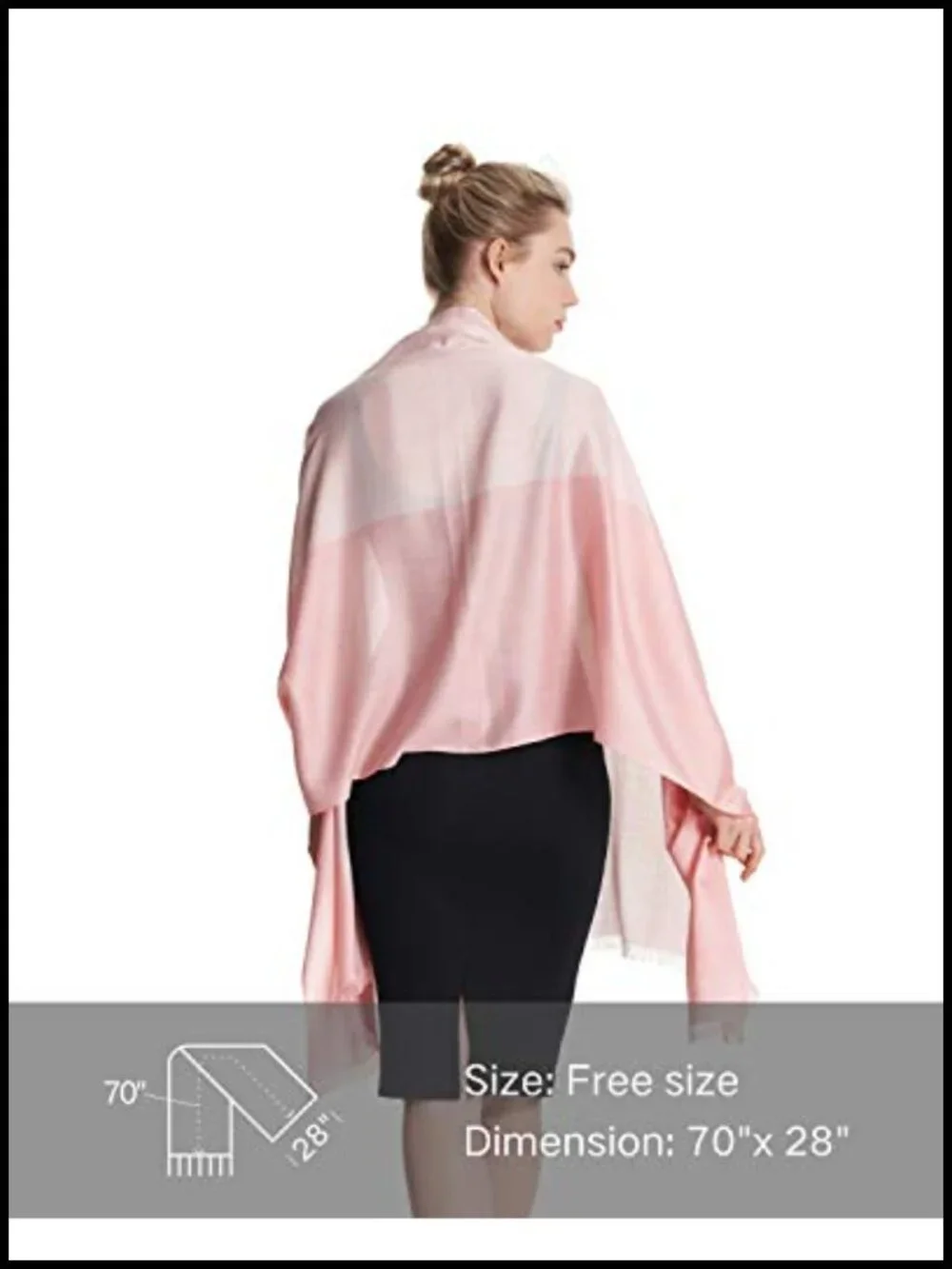 Women's Wool Blend Pashmina Shawl Wrap Scarf Non Itchy Wedding